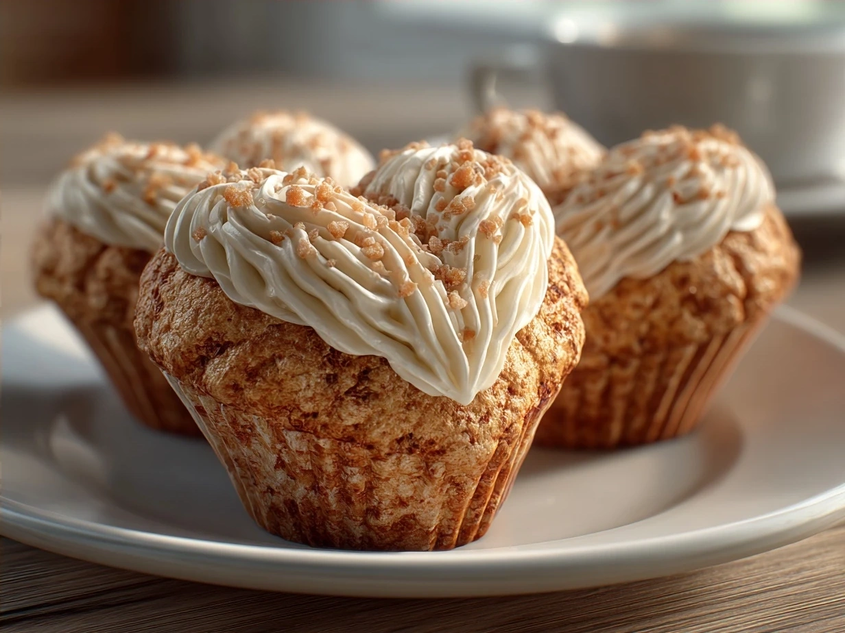 Finished Heart-Shaped Cupcakes decorated with frosting and sprinkles.