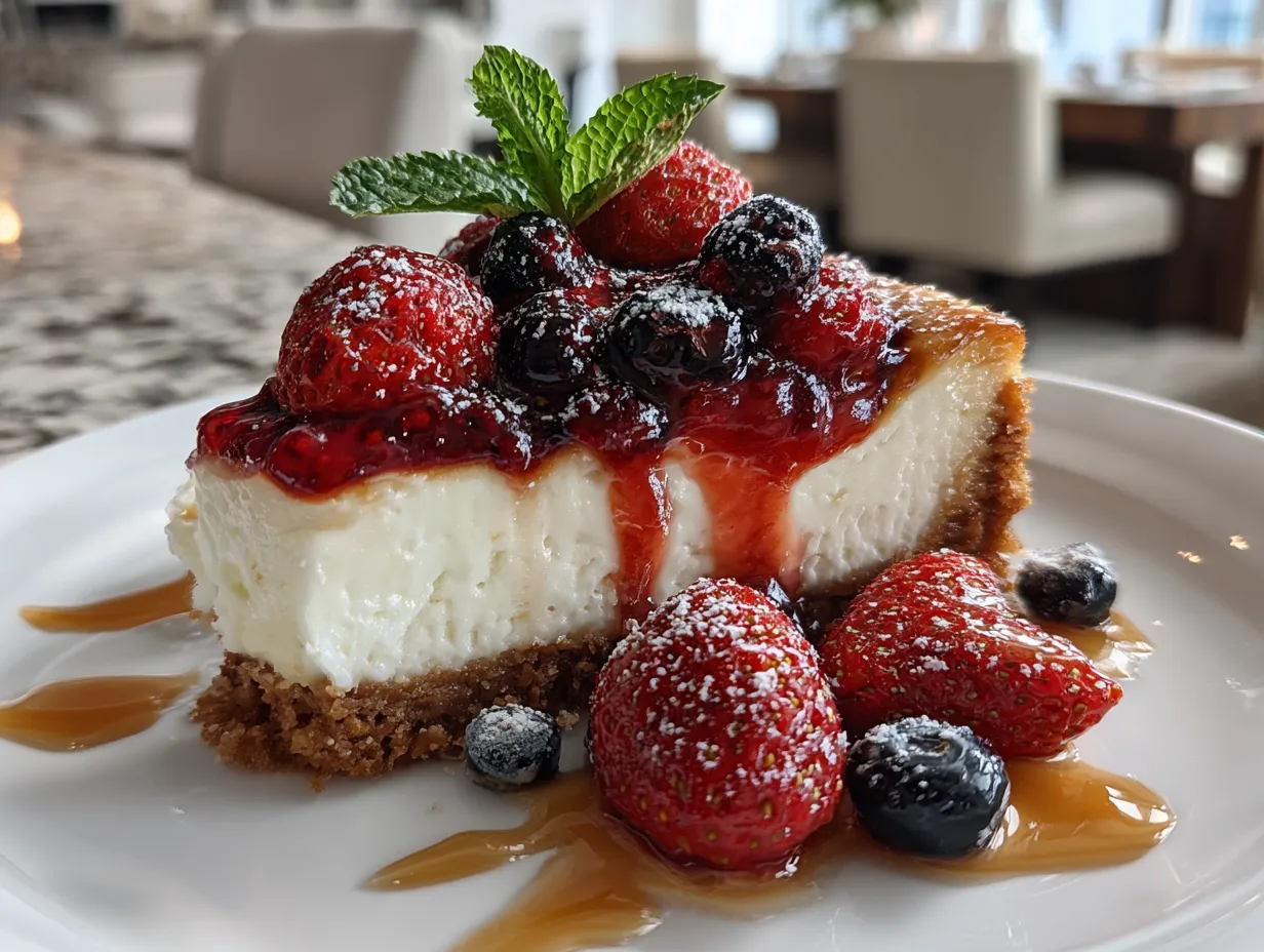 Luscious Berry Cheesecake Display