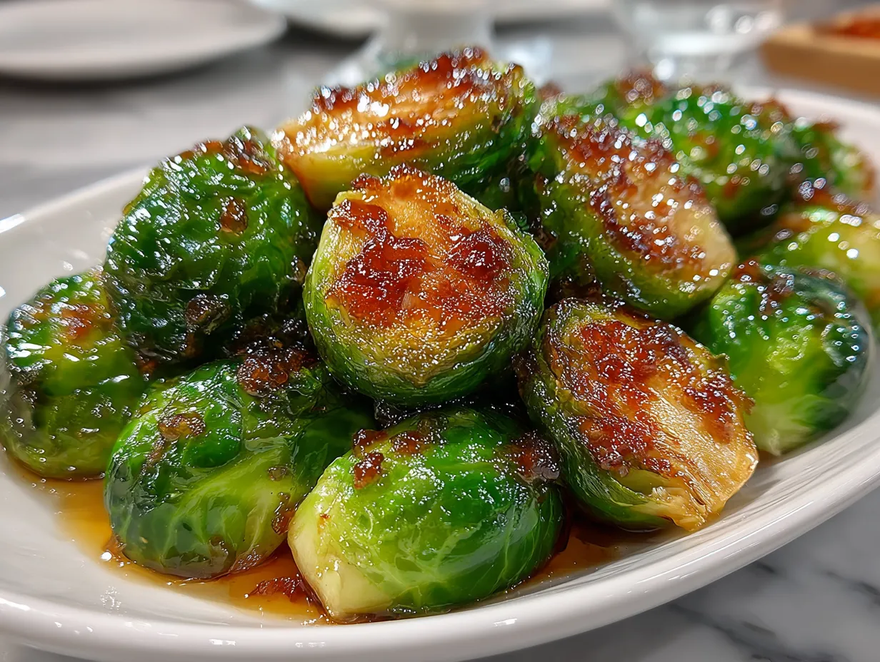 Maple Glazed Brussel Sprouts Perfection