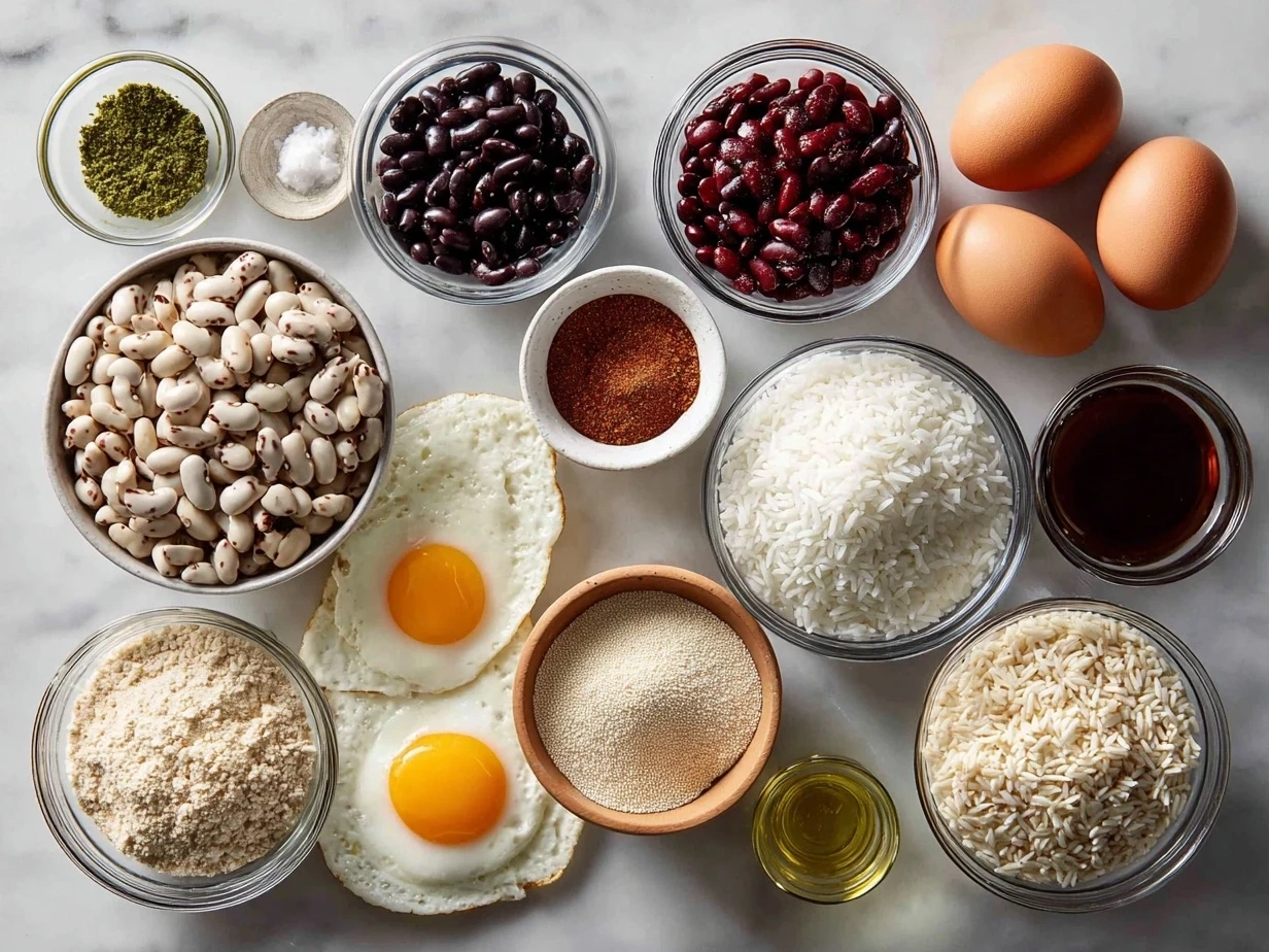 Ingredients for one-pot red beans and rice