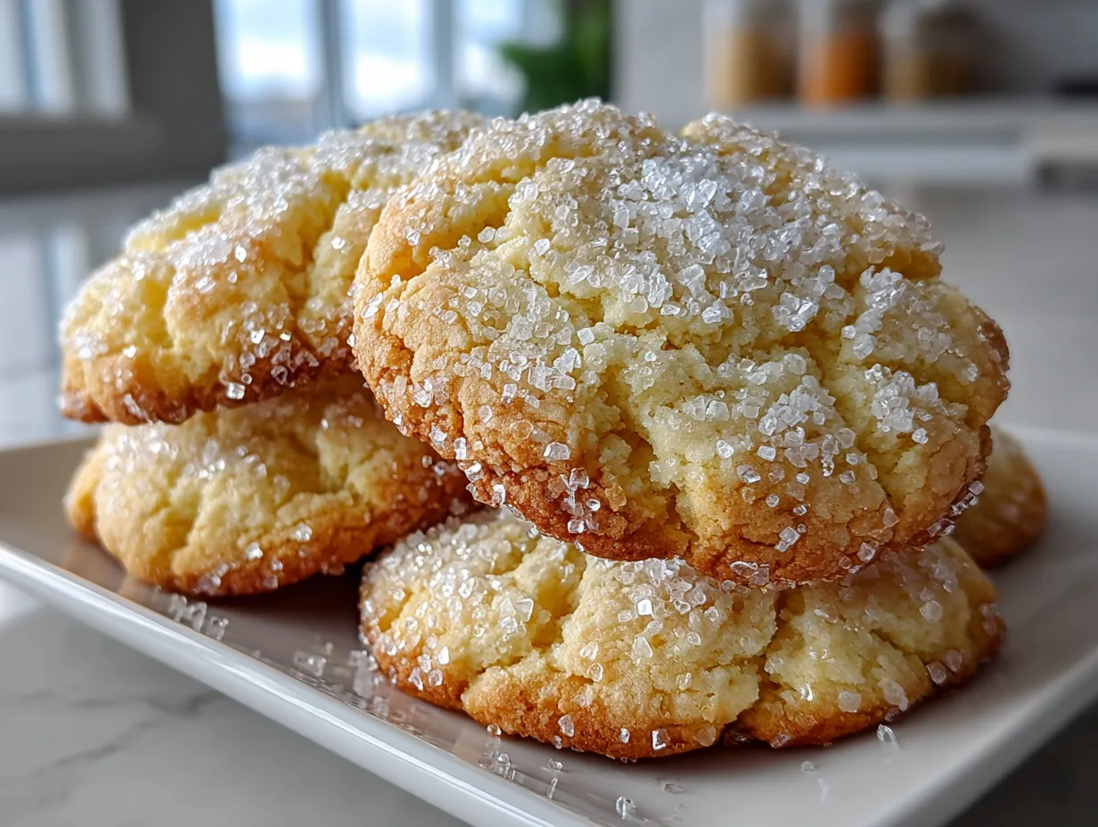 Overhead Shot of Freshly Baked Sugar Cookies