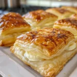 Puff Pastry Brie Bites on a Serving Tray
