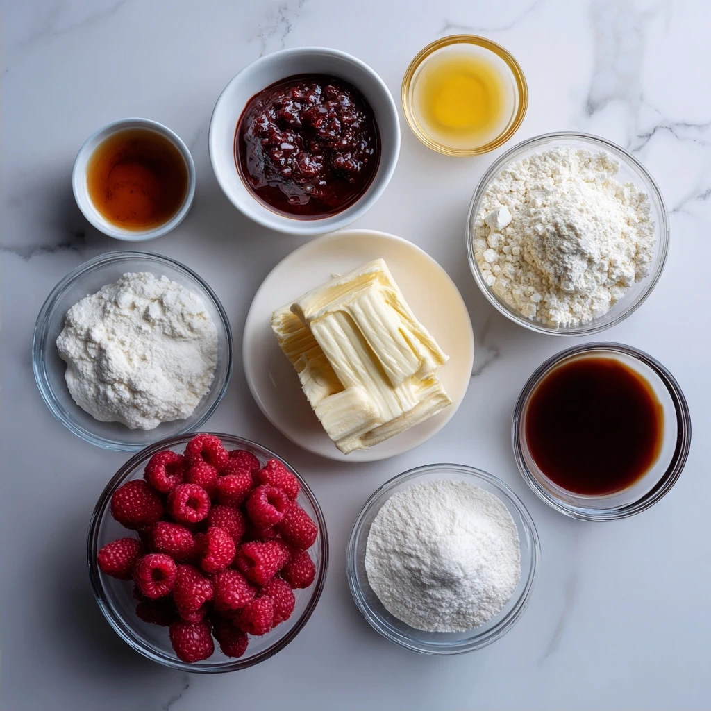 Ingredients for Raspberry Swirl Brioche Loaf
