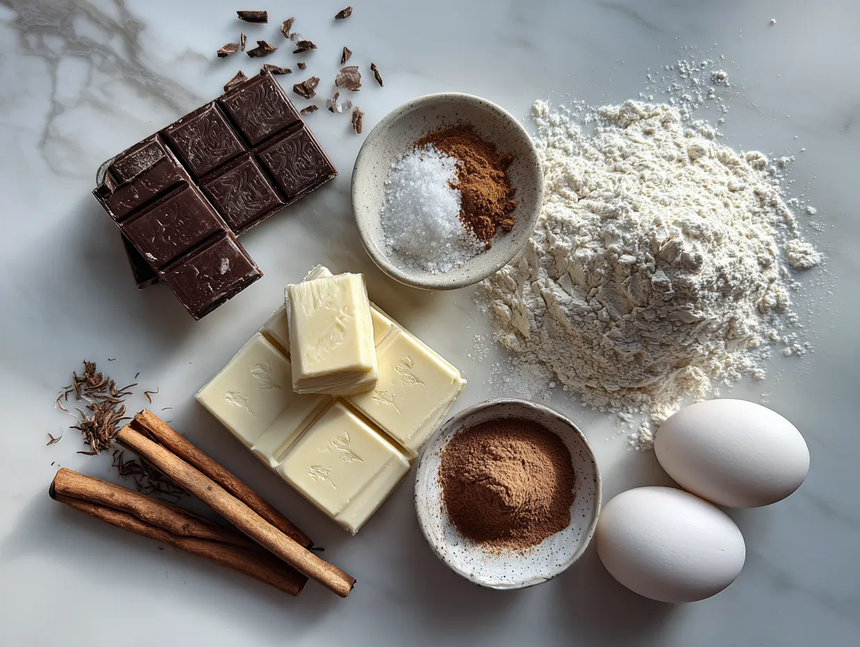Raw ingredients for making Old Fashioned Chocolate Pie