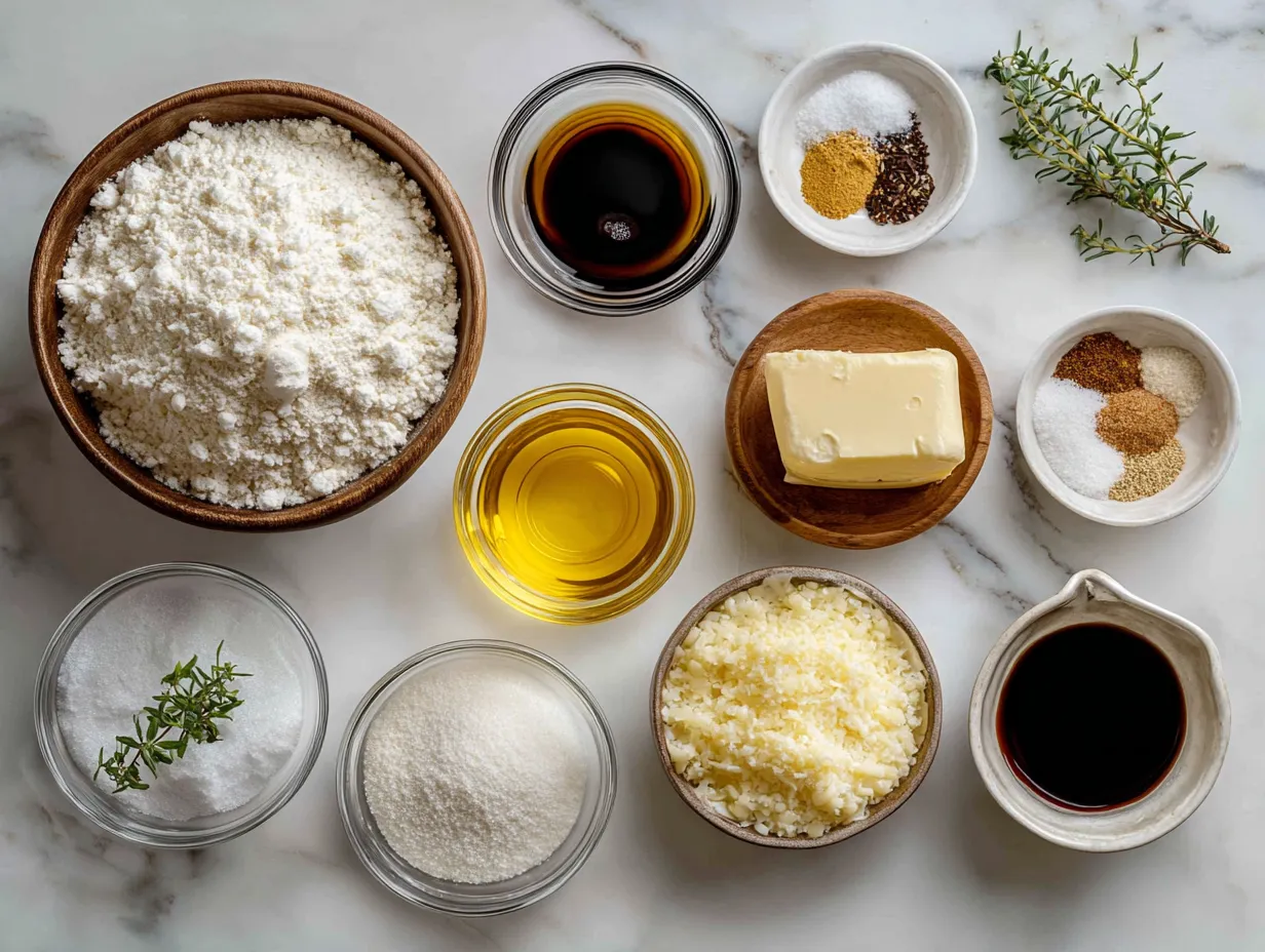Raw ingredients for preparing Honey-Glazed Corn Casserole