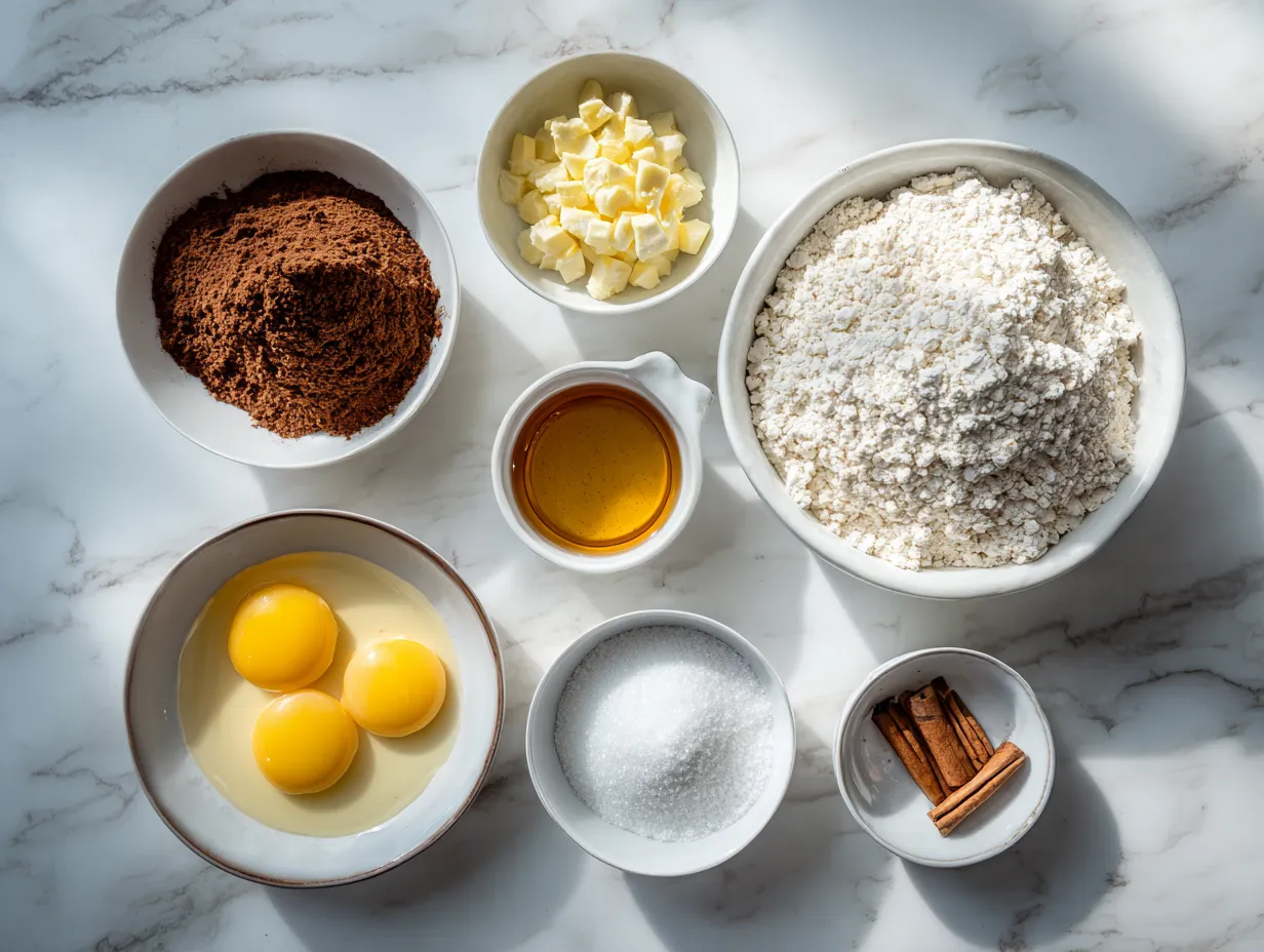 Ingredients for making salted caramel apple pie cheesecake