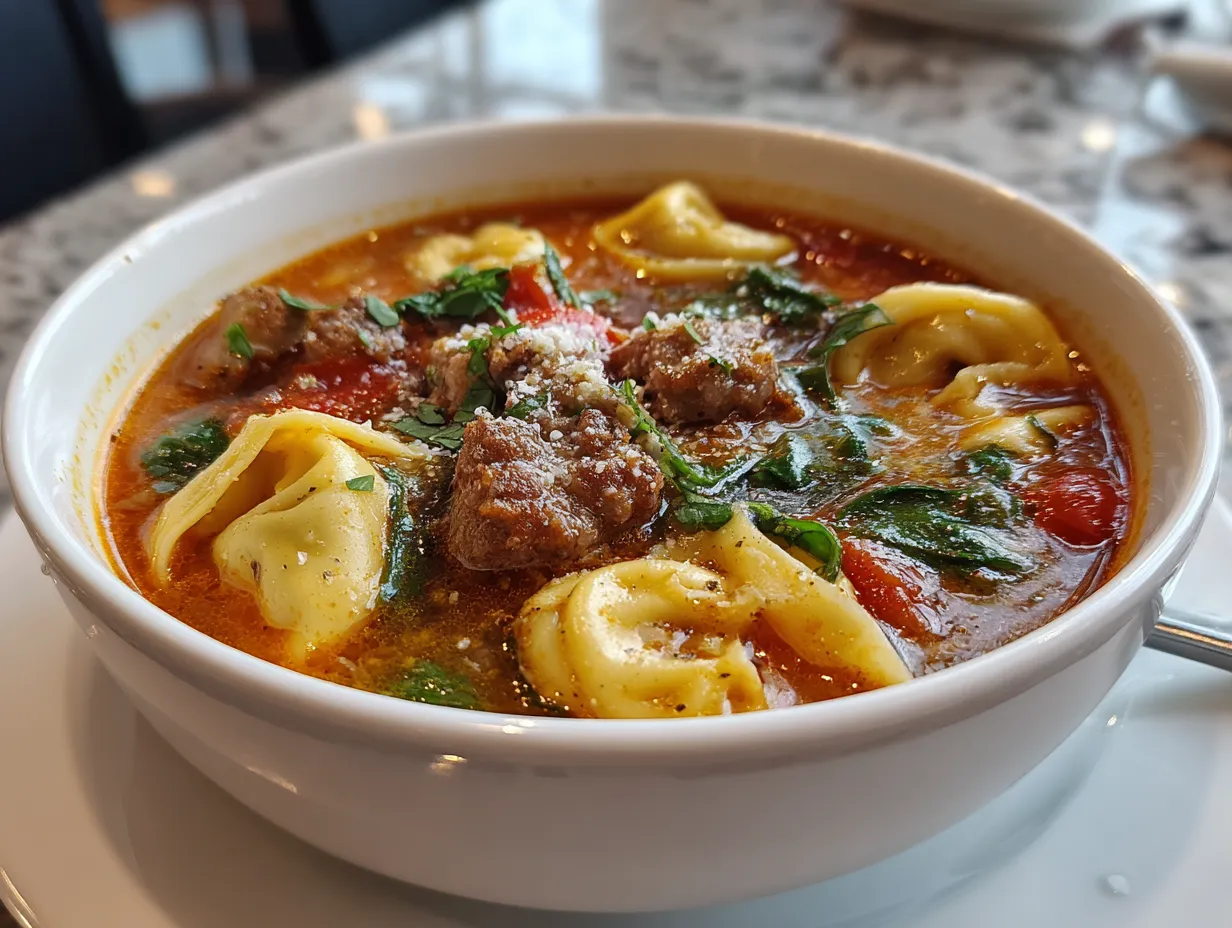 Tortellini Soup with Sausage