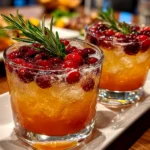 Amateur kitchen, taken with iPhone 15 Pro. Close-up slight angle of freshly prepared Thanksgiving Mocktail Recipe on white plate. Warm appetizing --ar 4:3 --style raw --s 250