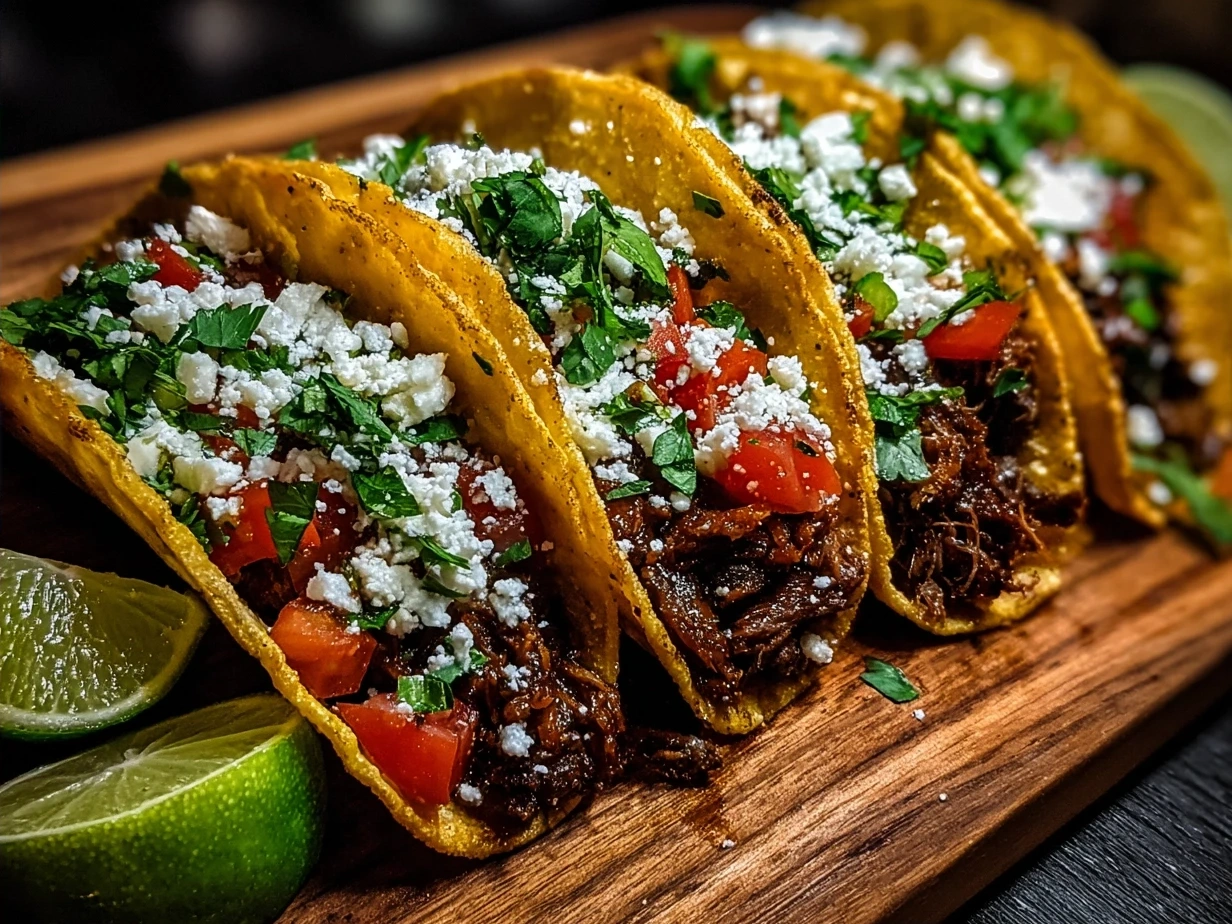 Served Black Bean Tacos with avocado and lettuce