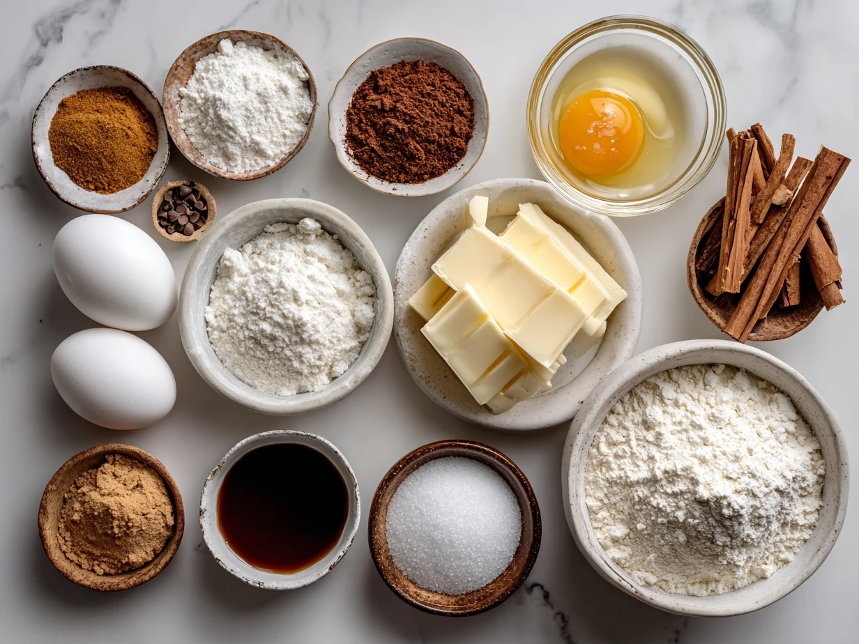Ingredients for Christmas Cookie Lasagna including Christmas sugar cookies, Greek yogurt, cream cheese, powdered sugar, vanilla, berries, nuts, and marshmallows