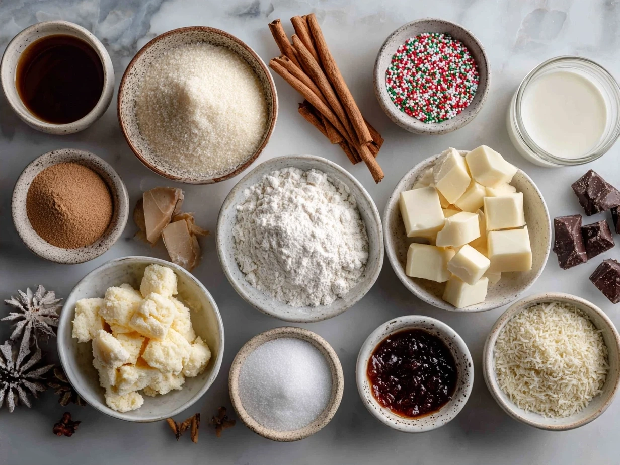 Ingredients for Christmas Sprinkle Cookies