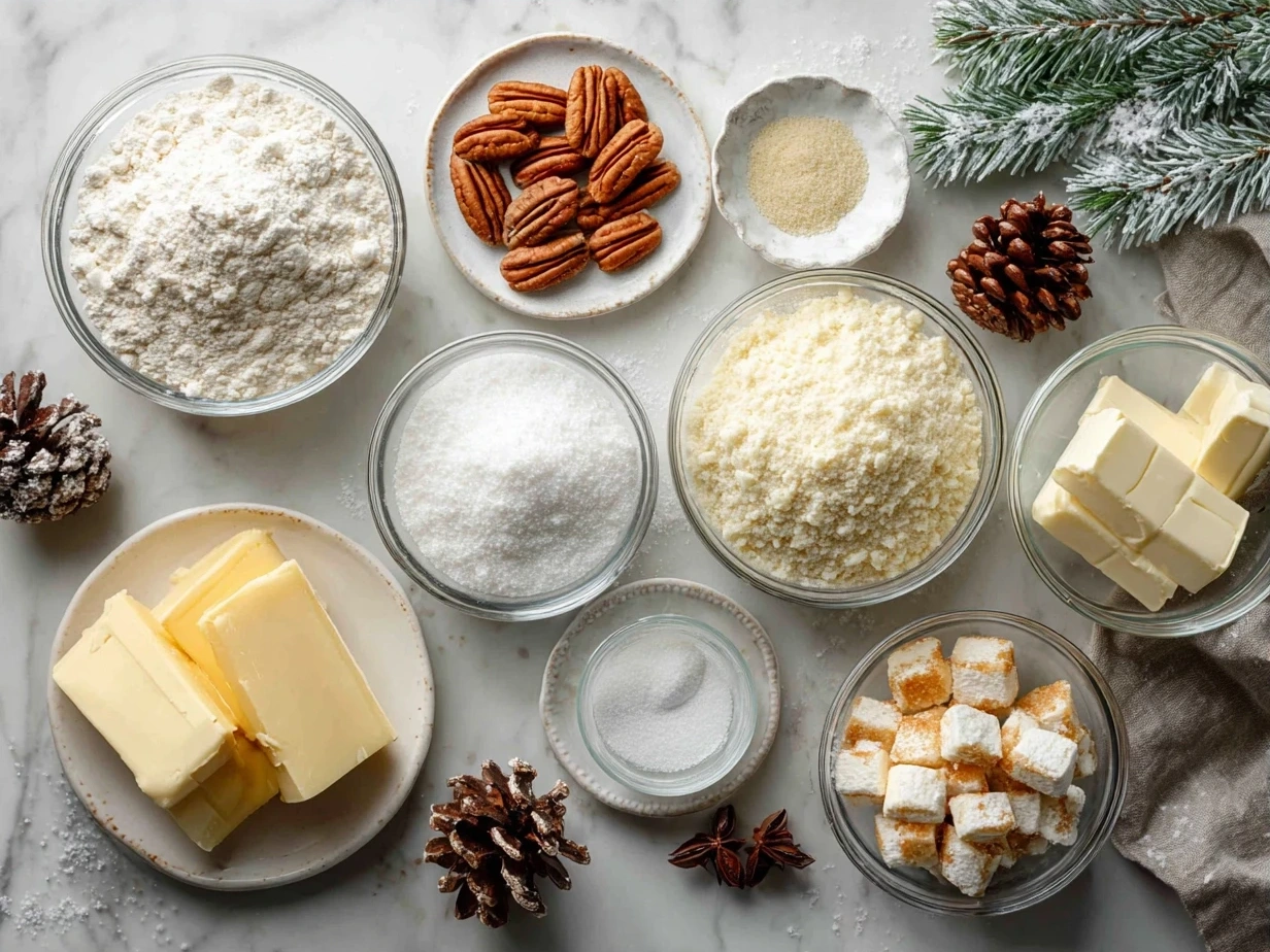 Ingredients for making Christmas Sugar Cookie Pie