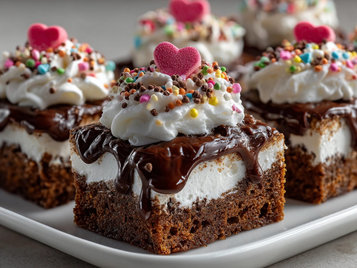 Close-up of homemade Copycat Little Debbie Valentine Cakes