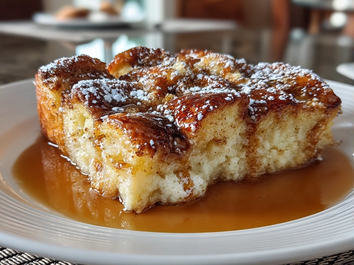Close-up of homemade French Toast Casserole