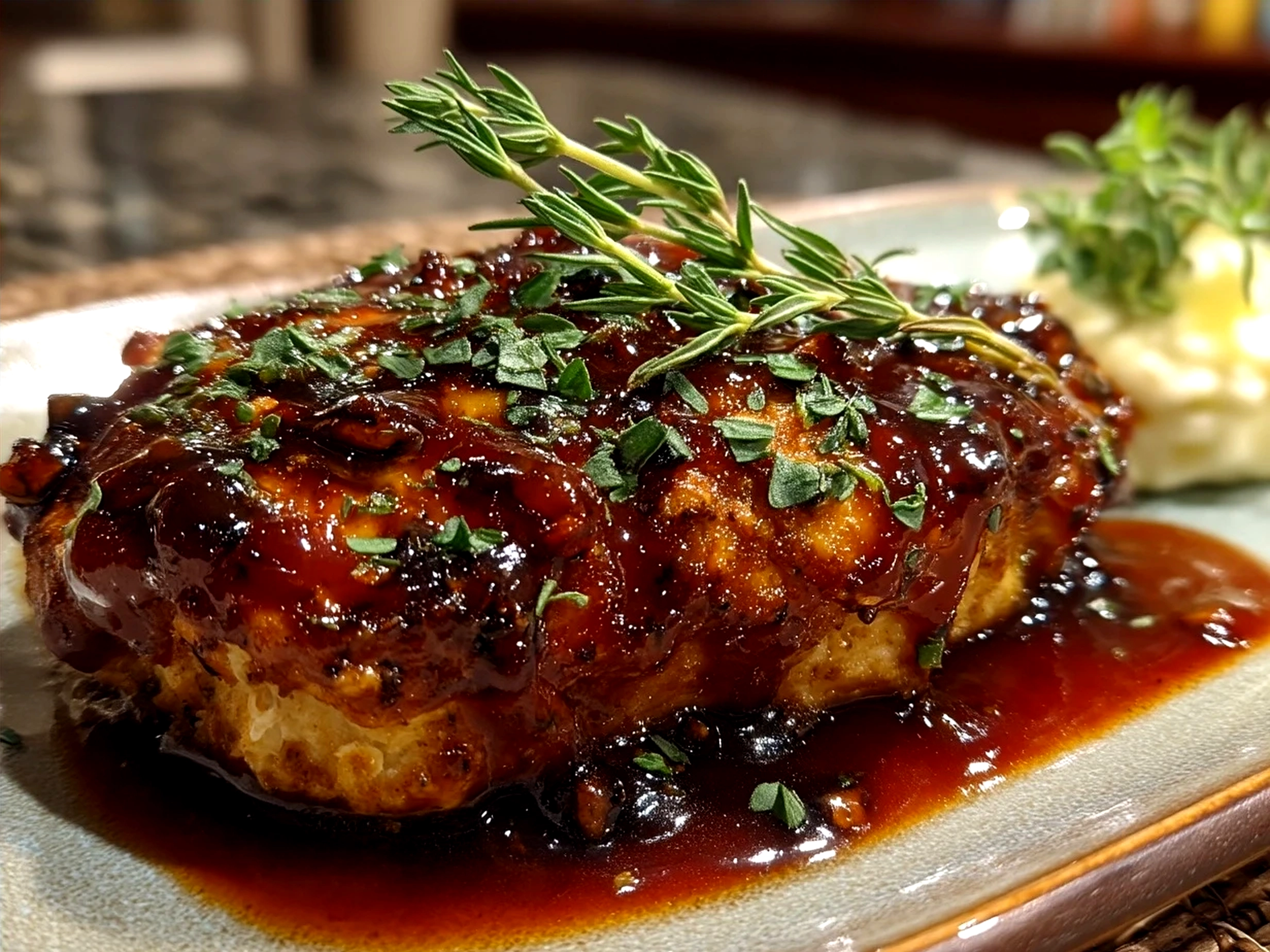 Crockpot BBQ Chicken served as pulled chicken sandwiches with fresh sides