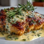 Delicious Chicken with Boursin Sauce Close-Up
