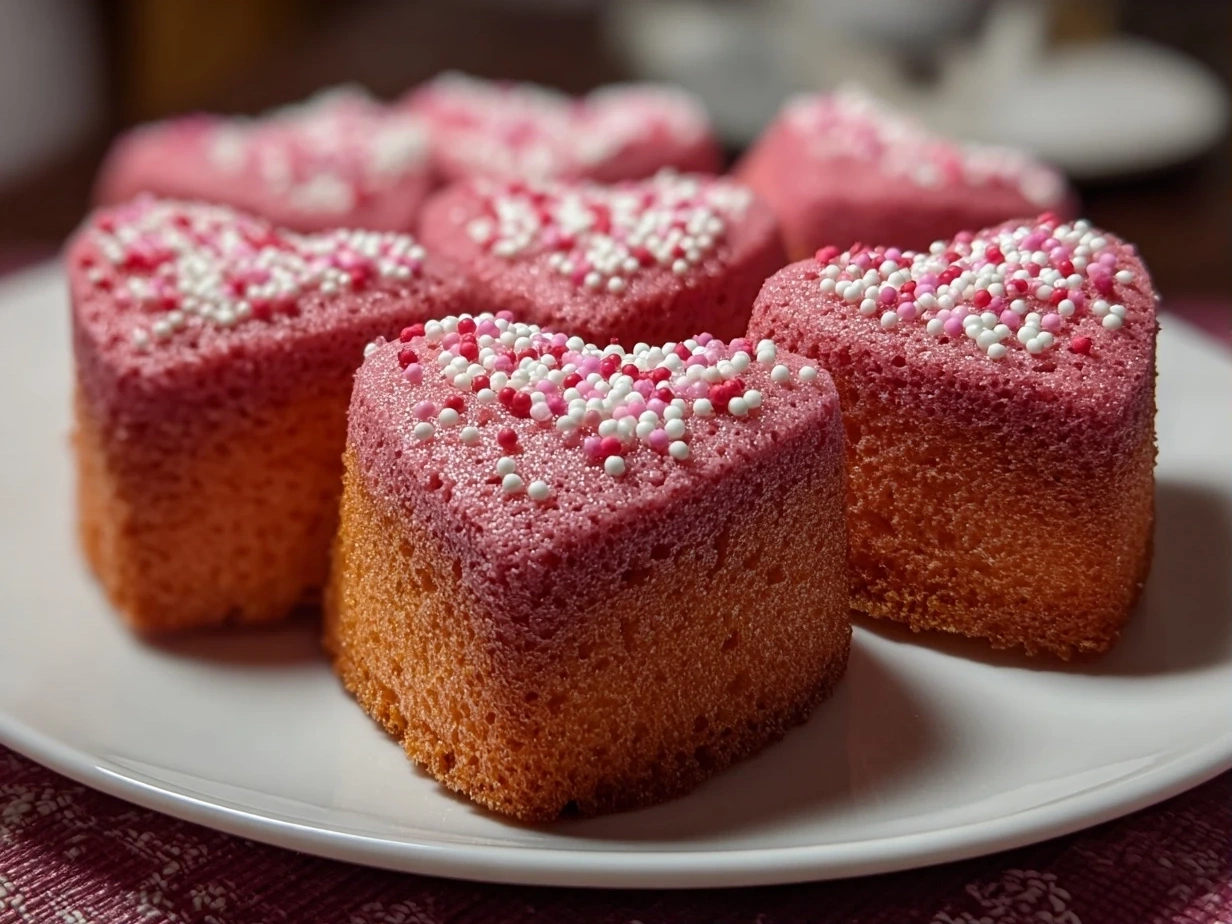 Delicious Valentines Mini Heart Cakes