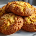 Freshly prepared Orange Clove Cookies on white marble