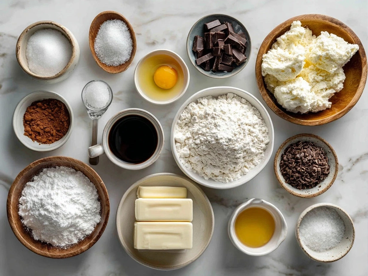 Ingredients for Frosted Lofthouse Cookies laid out on a kitchen table