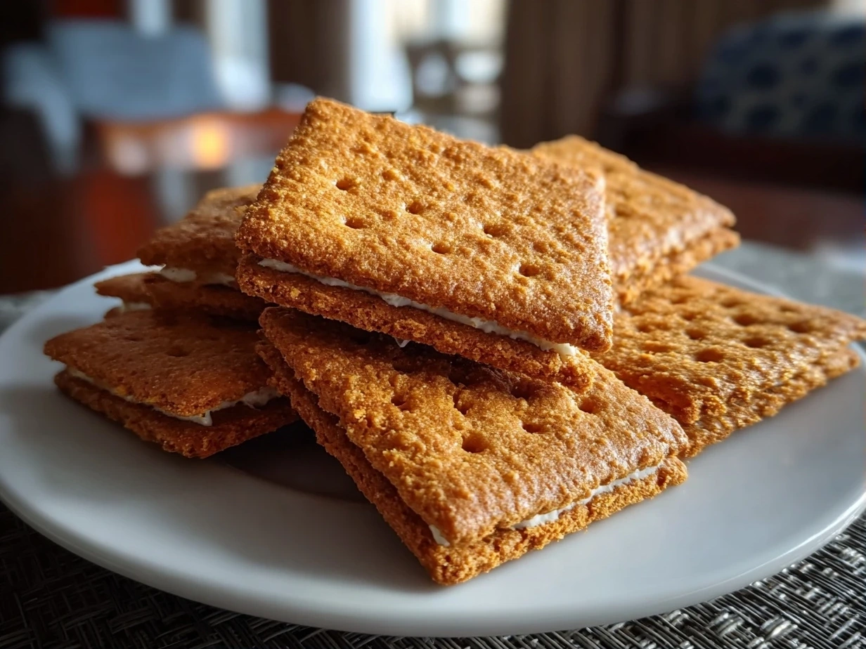 Golden Homemade Graham Crackers
