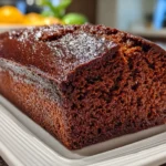 Homemade Hidden Heart Chocolate Loaf Cake Close-up