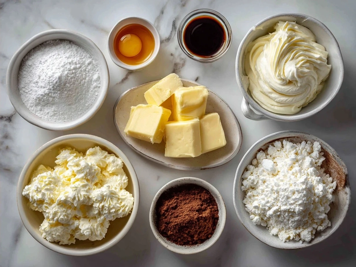Ingredients for Homemade Cream Puffs laid out on a kitchen counter