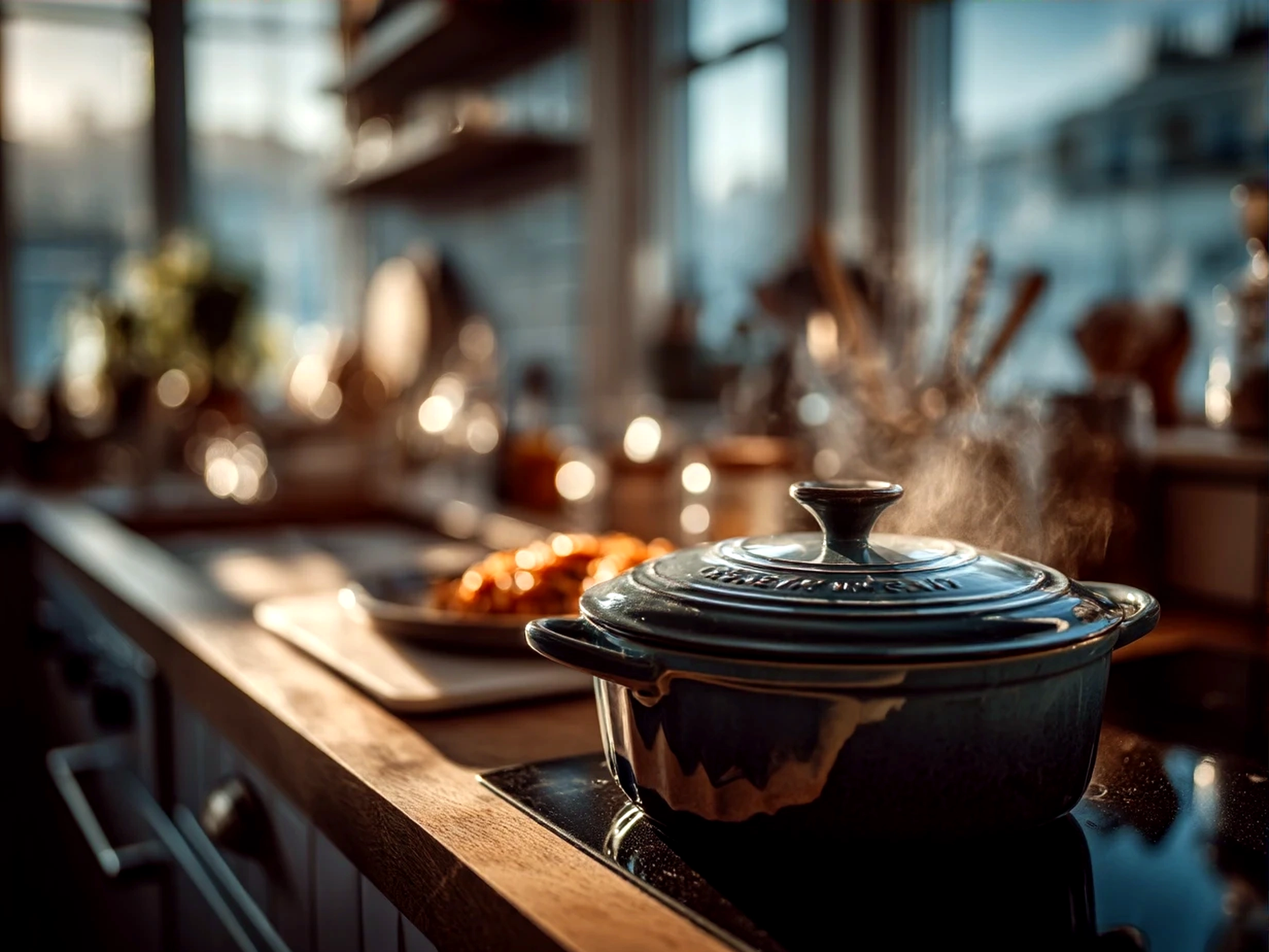 Serving peanut sauce alongside fresh vegetables and grilled chicken