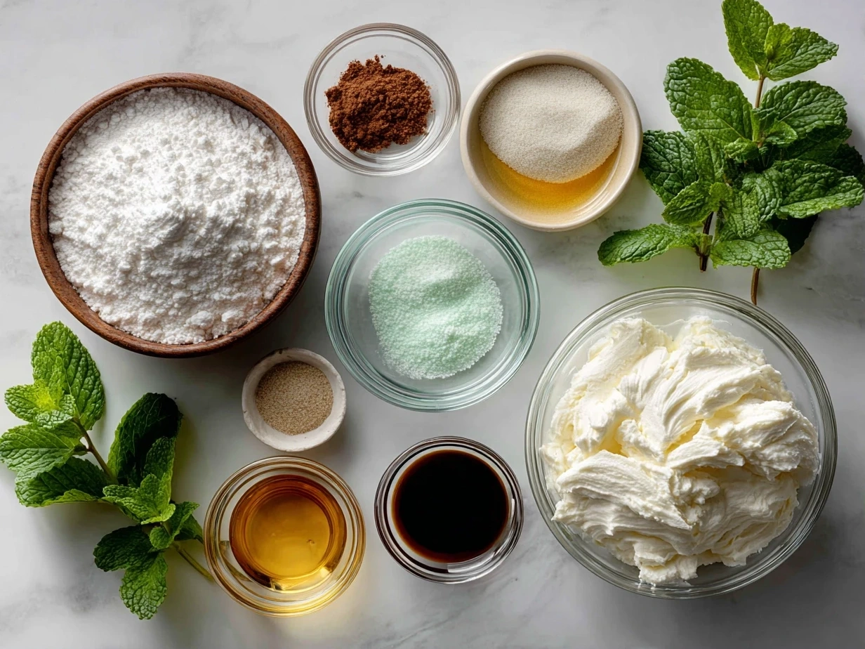 All ingredients needed to make Peppermint Cool Whip Candy.