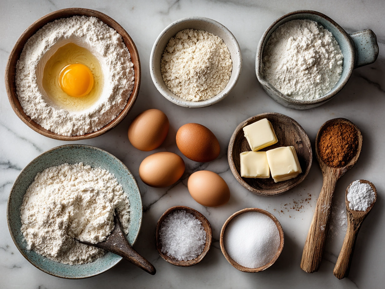 Ingredients for homemade nourishing Ramen Noodle Soup with fresh vegetables and protein