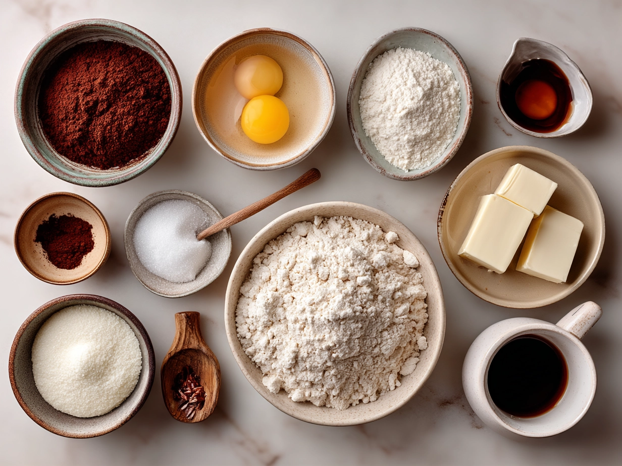 Ingredients for Red Velvet Bear Cookies