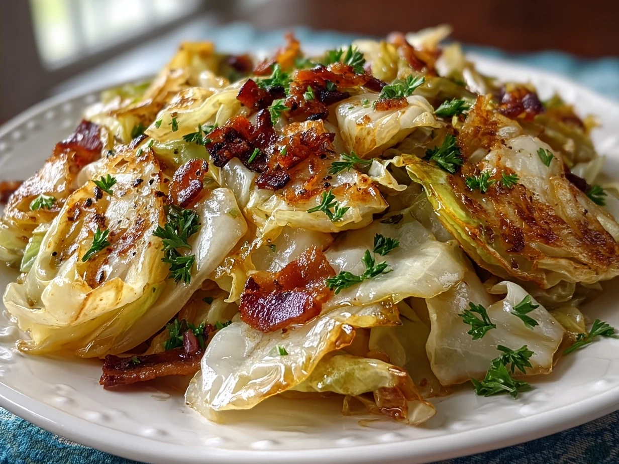 Southern Fried Cabbage ready to eat