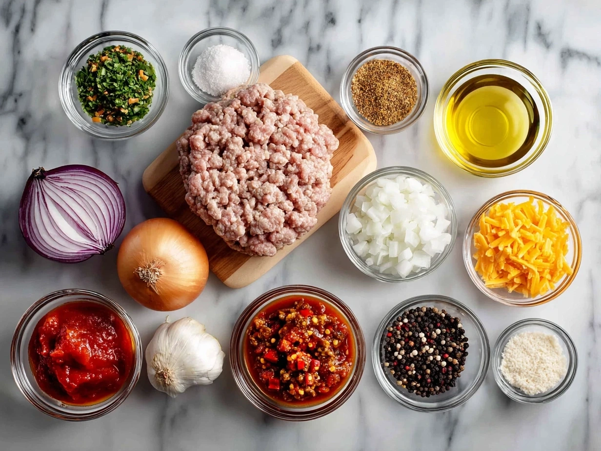 Ingredients for Turkey Burger Chili on a table