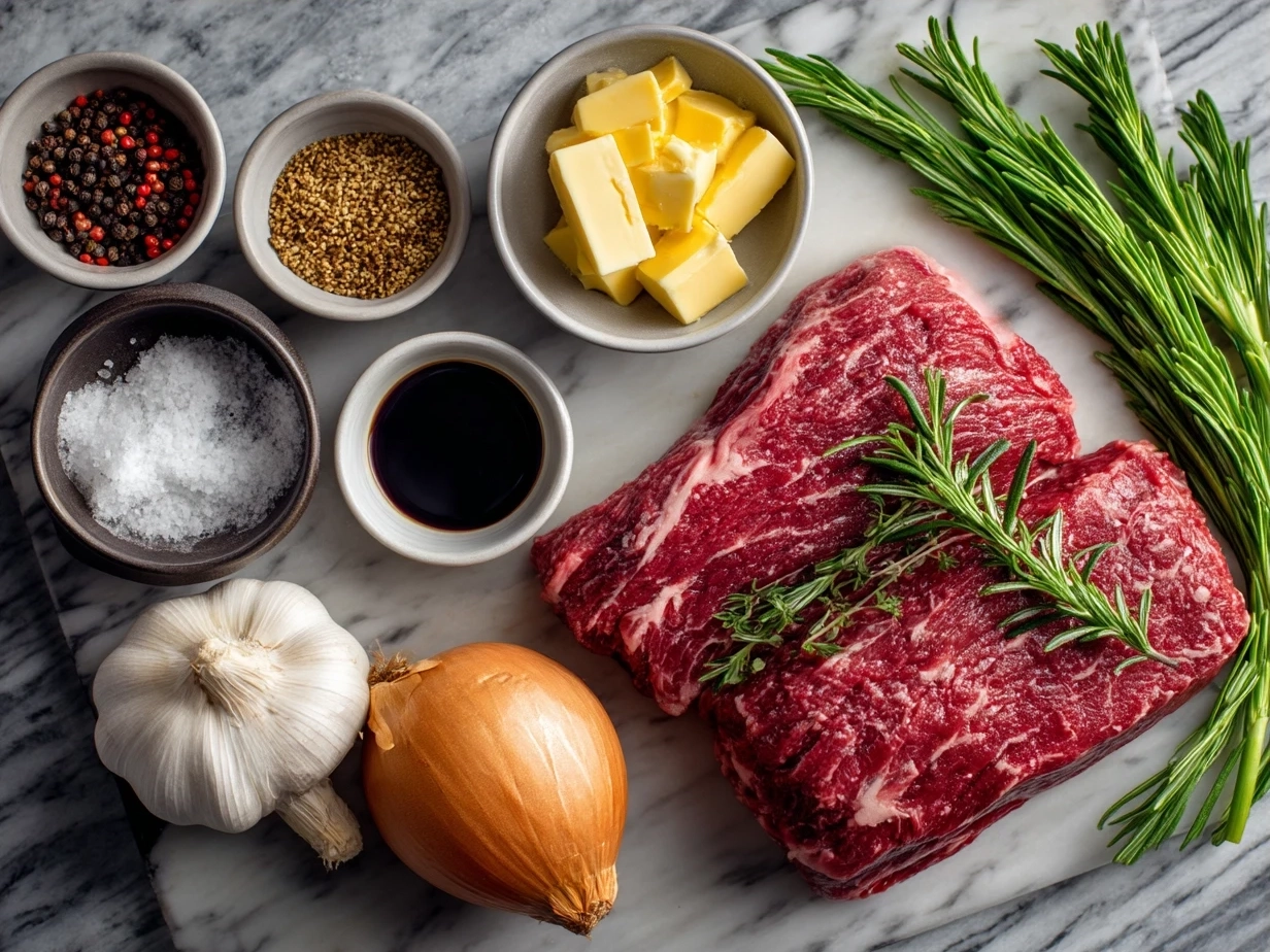 Ingredients for Beef Stir Fry showing lean beef, mixed vegetables, and sauces