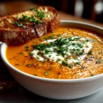 Comforting freshly prepared carrot and celery soup