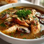 Comforting Rotisserie Chicken and Mushroom Soup
