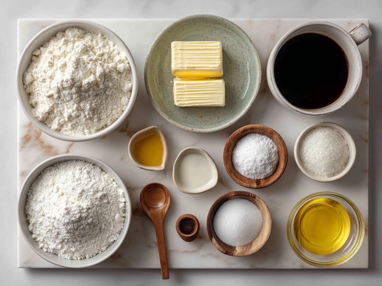 Ingredients for Cottage Cheese Tots including cottage cheese, cheddar cheese, zucchini, eggs, flour, onions, and spices