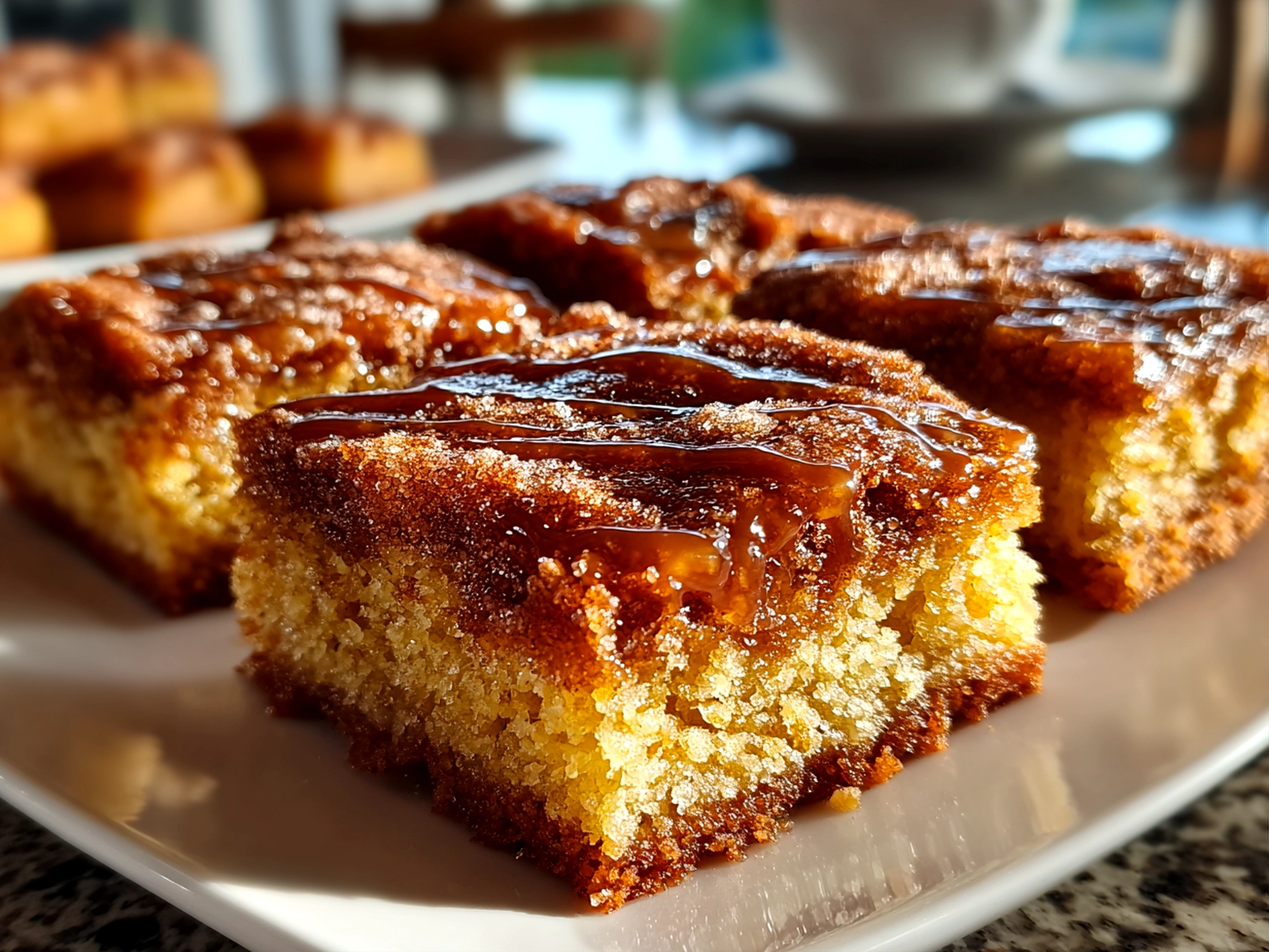 Freshly Prepared Cinnamon Sugar Blondies
