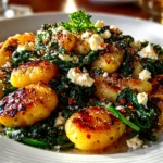 Freshly Prepared Gnocchi with Spinach and Feta
