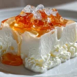 Freshly prepared Greek Yogurt Jello Fluff on white plate