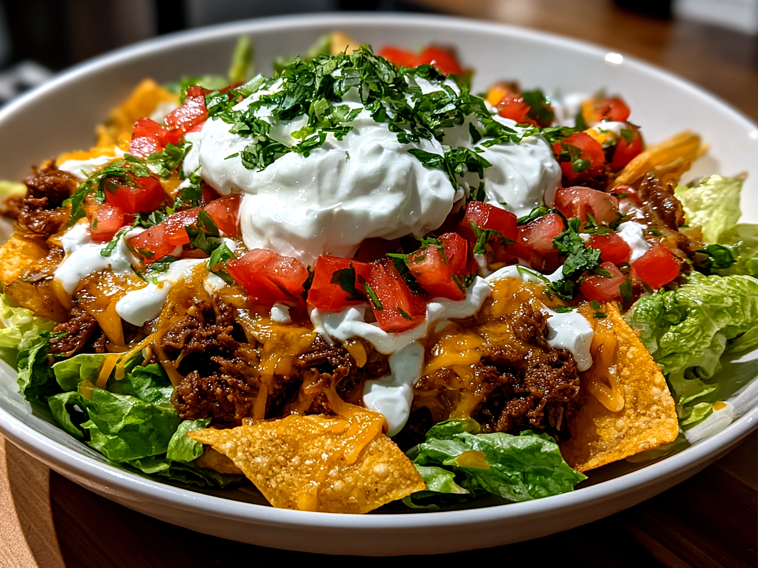 Freshly prepared Ranch Taco Party Bowl
