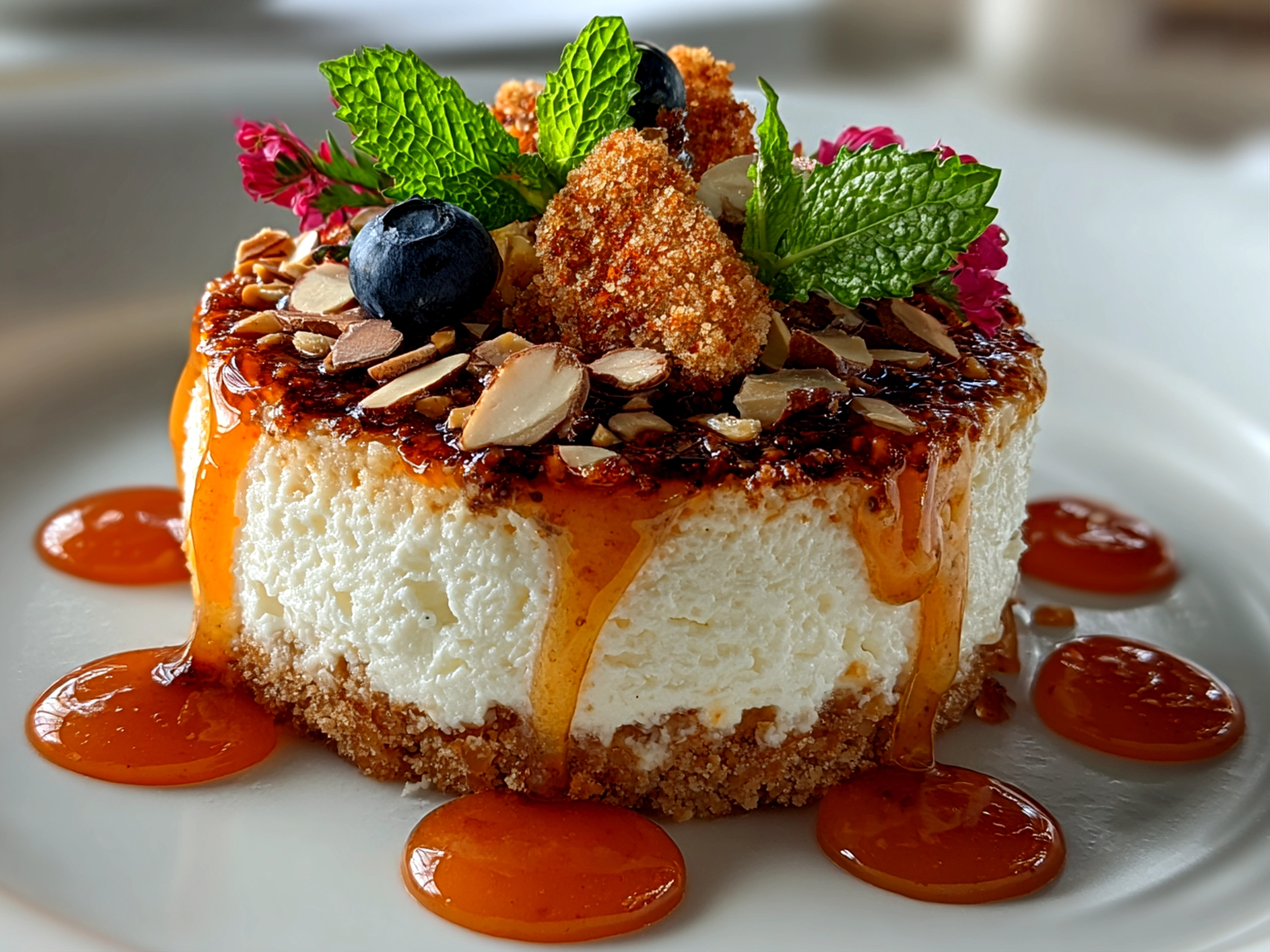 Homemade Cottage Cheese Peanut Butter Mousse in Soft Daylight