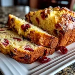 Homemade Cranberry Bread Freshly Baked