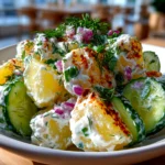 Homemade Greek Yogurt Potato Salad with Cucumbers