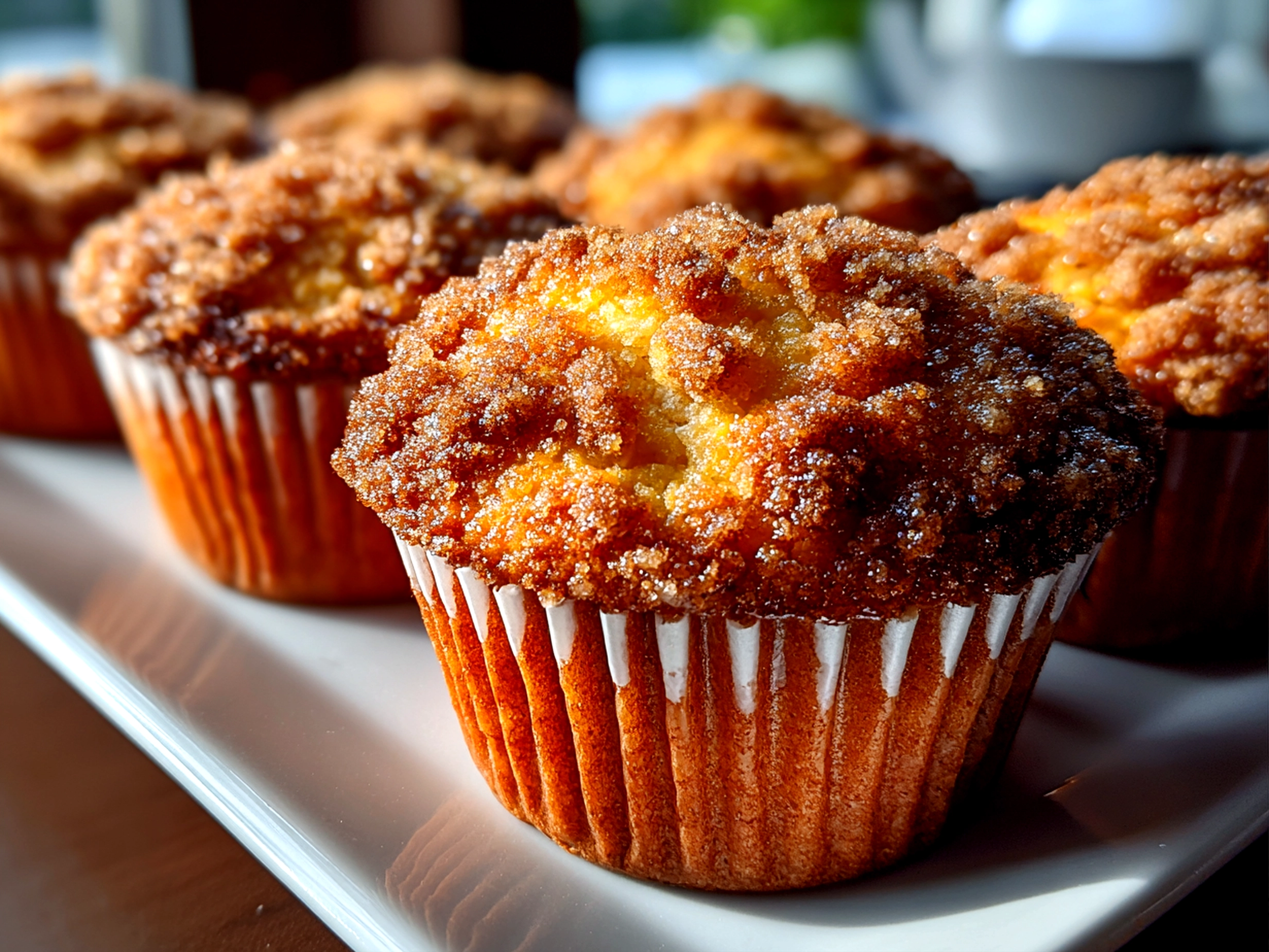 Homemade Sourdough Coffee Cake Muffins
