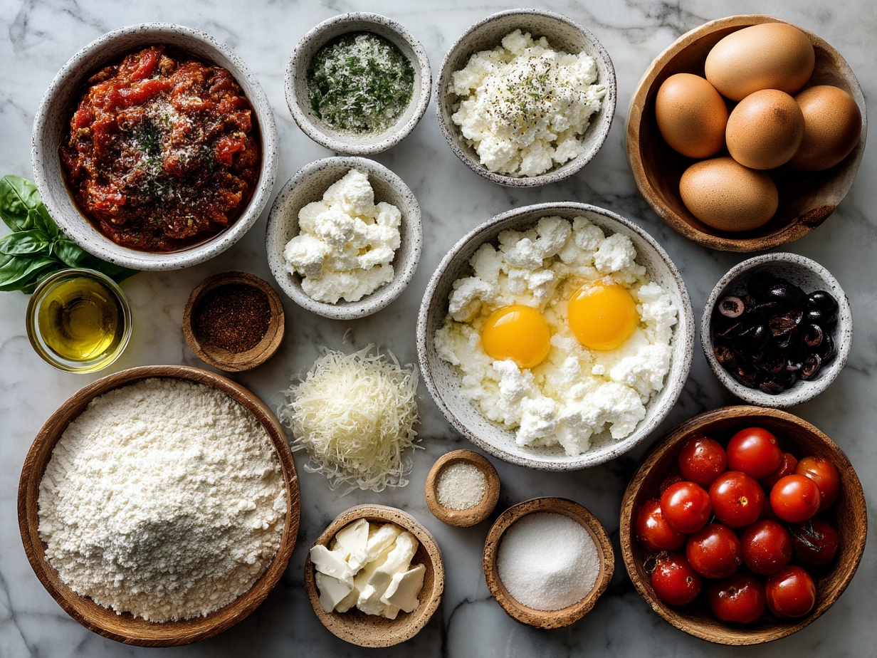 Ingredients for Lasagna with Ricotta Cheese
