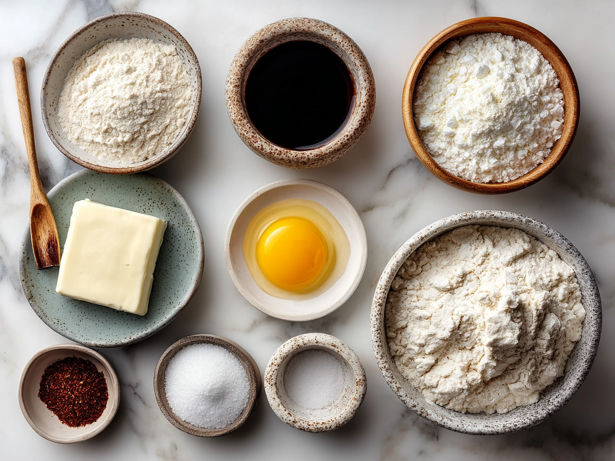 Ingredients for making sourdough popovers