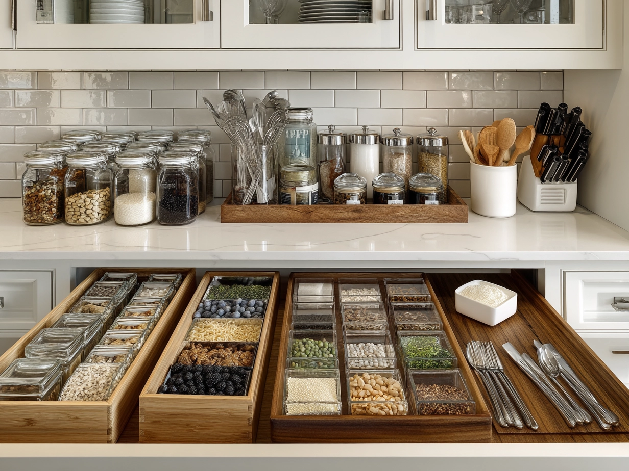 Top-down raw ingredients for Ritz Crackers Party Sandwiches on marble