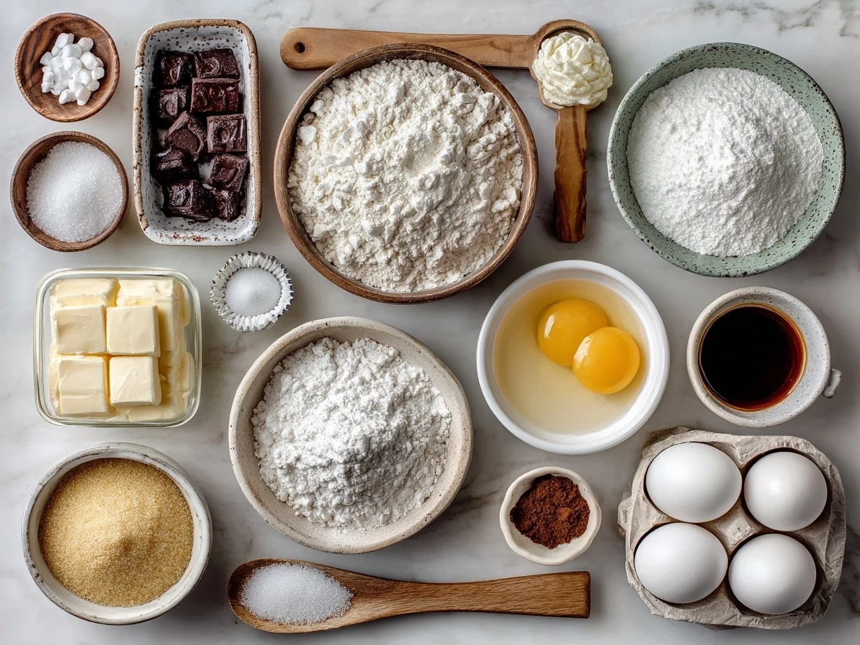 Ingredients for Valentines Day Sugar Cookies